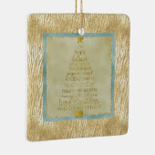 Gold Glam Glitzer Zebra Weihnachtsbaum Keramikornament (Rechts)