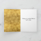 Gold Glam Glitzern Feiertagskarte (Innenseite)