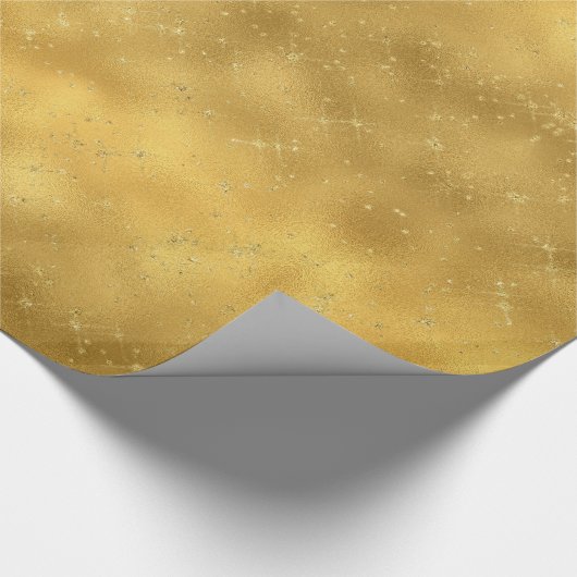 Gold Glam Glitzern Geschenkpapier (Ecke)