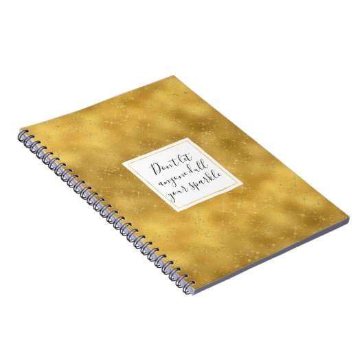 Gold Glam Glitzern Notizblock (Rechte Seite)