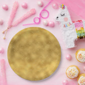 Gold Glam Glitzern Pappteller (Party)