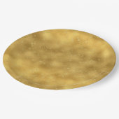 Gold Glam Glitzern Pappteller (Schrägansicht)
