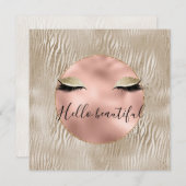 Gold Glam Glitzy Eyelashes Zebra Print (Vorne/Hinten)