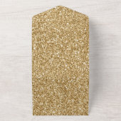 Gold Glam Glitzy Glitzer All In One Einladung (Außenbereich)
