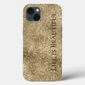 Gold Glam Glitzy Glitzer Leopard Print Case-Mate iPhone Hülle (Rückseite)
