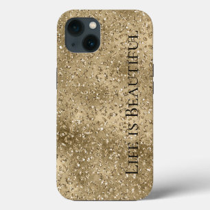 Gold Glam Glitzy Glitzer Leopard Print Case-Mate iPhone Hülle
