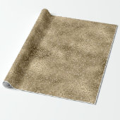 Gold Glam Glitzy Glitzer Leopard Print Geschenkpapier (Ungerollt)