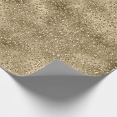 Gold Glam Glitzy Glitzer Leopard Print Geschenkpapier (Ecke)