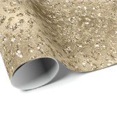 Gold Glam Glitzy Glitzer Leopard Print Geschenkpapier (Rolleneckpunkt)