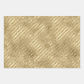 Gold Glam Glitzy Glitzer Leopard Print Geschenkpapier Set (Vorderseite 3)