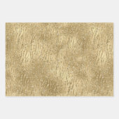 Gold Glam Glitzy Glitzer Leopard Print Geschenkpapier Set (Vorderseite 2)