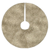 Gold Glam Glitzy Glitzer Leopard Print Polyester Weihnachtsbaumdecke (Vorderseite)