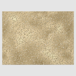Gold Glam Glitzy Glitzer Leopard Print  Seidenpapier