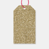 Gold Glam Glitzy Glitzer Sparkle Geschenkanhänger (Rückseite)