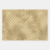 Gold Glam Glitzy Glitzer Sparkle Geschenkpapier Set (Vorderseite 3)