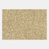 Gold Glam Glitzy Glitzer Sparkle Geschenkpapier Set (Vorderseite 2)