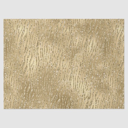 Gold Glam Glitzy Glitzer Zebra Print    Seidenpapier (Vorderseite)