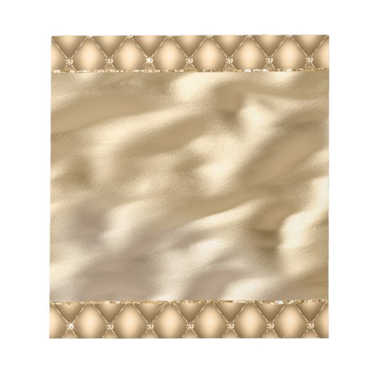 Gold Glam Glitzy Jewel Notizblock (Vorderseite)