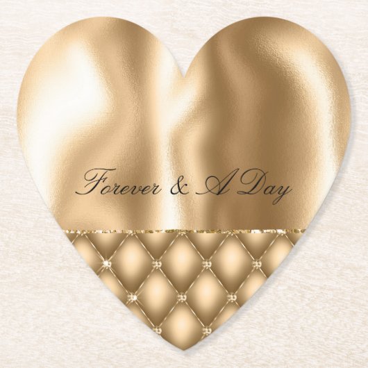 Gold Glam Glitzy Jewel Untersetzer (Vorderseite)