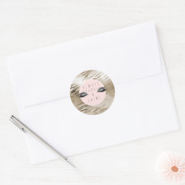 Gold Glam Glitzy Silber Glanz Augen Streifen Runder Aufkleber