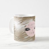 Gold Glam Glitzy Silver Sparkle Eyes Stripes   Kaffeetasse (Vorderseite Links)
