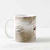 Gold Glam Glitzy Silver Sparkle Eyes Stripes   Kaffeetasse (Links)