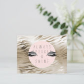 Gold Glam Glitzy Silver Sparkle Eyes Stripes   Postkarte (Stehend Vorderseite)