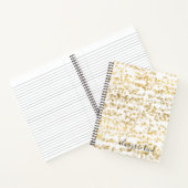 Gold Glam Hearts Bokeh Notizbuch (Innenseite)