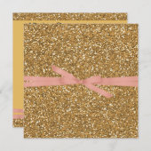 Gold Glam Imitate Glitzer Einladung (Vorne/Hinten)