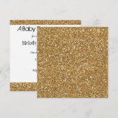 Gold Glam Imitate Glitzer Einladung (Vorne/Hinten)