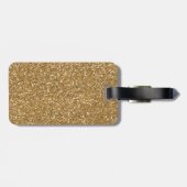 Gold Glam Imitate Glitzer Gepäckanhänger (Rückseite horizontal)