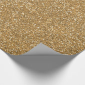 Gold Glam Imitate Glitzer Geschenkpapier (Ecke)