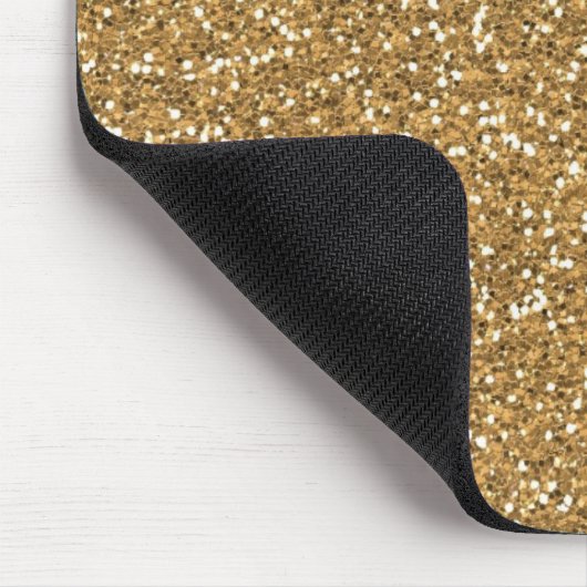 Gold Glam Imitate Glitzer Mousepad (Ecke)