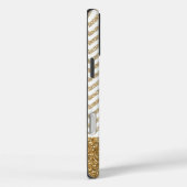 Gold Glam Imitate Glitzer Zickzack Case-Mate iPhone Hülle (Rückseite / Rechts)