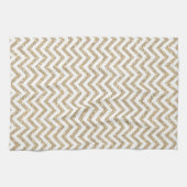 Gold Glam Imitate Glitzer Zickzack Geschirrtuch (Horizontal)