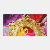 Gold Glam Initial O Monogram Motivation Abstrakt Schreibtischunterlage (Vorderseite)