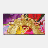 Gold Glam Initial S Monogram Motivation Abstrakt Schreibtischunterlage (Vorderseite)