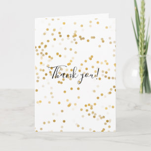 Gold Glam Konfetti Dankeskarte