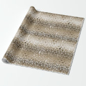 Gold Glam Leopard Animal Print Geschenkpapier (Ungerollt)