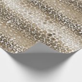 Gold Glam Leopard Animal Print Geschenkpapier (Ecke)