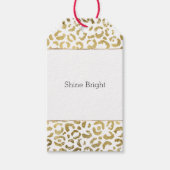 Gold Glam Leopard Print Geschenkanhänger (Vorderseite)