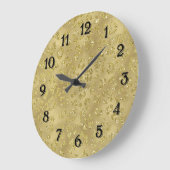 Gold Glam Leopard Print Große Wanduhr (Winkel)