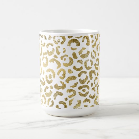 Gold Glam Leopard Print Kaffeetasse (Mittel)