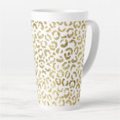 Gold Glam Leopard Print Milchtasse (Rechte Ecke)