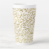 Gold Glam Leopard Print Milchtasse (Vorderseite)