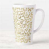 Gold Glam Leopard Print Milchtasse (Rechts)