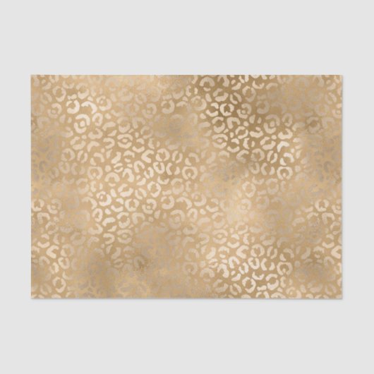 Gold Glam Leopard Print Seidenpapier (Vorderseite)