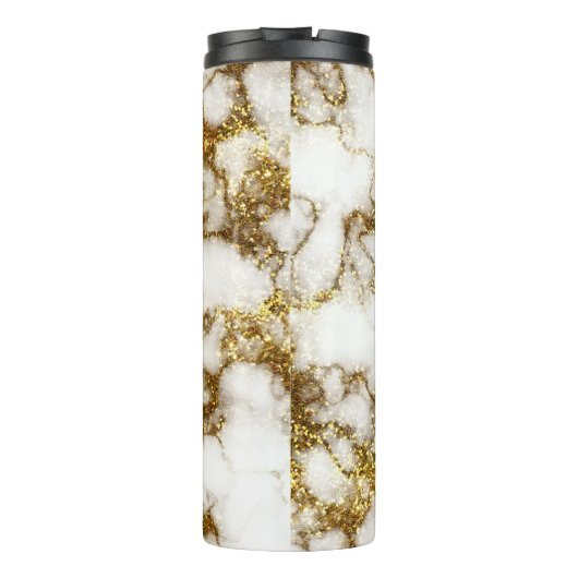 Gold Glam Marble Thermosbecher (Rückseite)