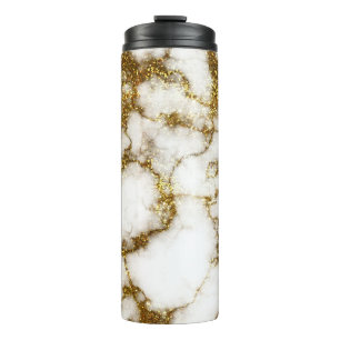 Gold Glam Marmor Thermosbecher