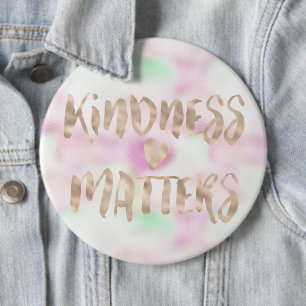 Gold Glam Mint Pink Gefärbte Krawatte Kindness Ma Button